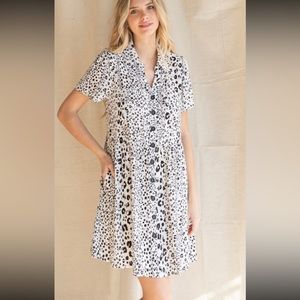 Black and White Leopard Dress